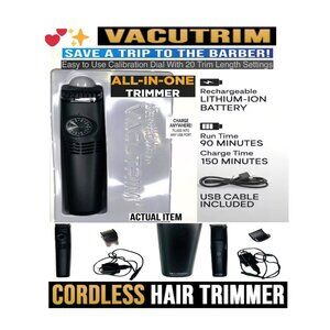 🛑 BELL HOWELL Cordless ➕🆒 VACUTRIM Rechargeable SHAVER Grooming Body💸BUYNOW‼️